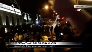 Gürcistan’da On Binler Sokaklarda