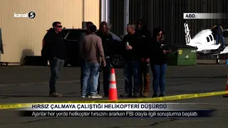 Hırsız Çalmaya Çalıştığı Helikopteri Düşürdü