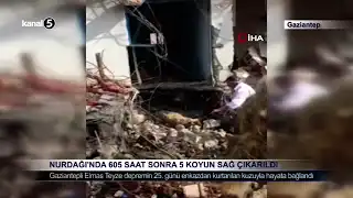 Nurdağı’nda 605 Saat Sonra 5 Koyun Sağ Çıkarıldı