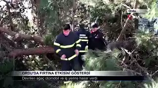 Ordu’da Fırtına Etkisini Gösterdi