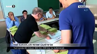YSK Kararları Resmi Gazete’de