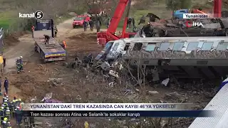 Yunanistan’daki Tren kazasında can kaybı 46’ya yükseldi