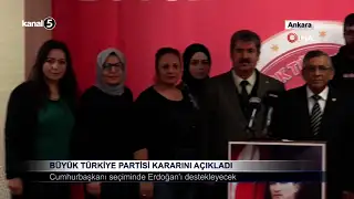 Büyük Türkiye Partisi Kararını Açıkladı