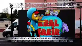 Büyükşehir’den Afetzede Çocuklar İçin Sinema Etkinliği