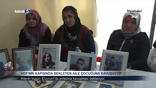HDP’nin kapısında bekleyen aile çocuğuna kavuşuyor