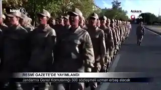 Jandarma Genel Komutanlığı 500 Sözleşmeli Uzman Erbaş Alacak