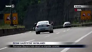 Ramazan Bayramı’nda Otoyol ve Köprüler Ücretsiz