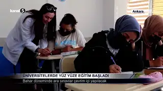 Üniversitelerde Yüz Yüze Eğitim Başladı