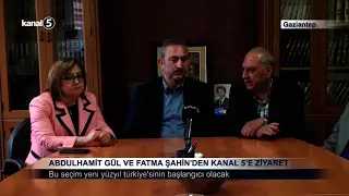 Abdulhamit Gül ve Fatma Şahin’den Kanal 5’e Ziyaret
