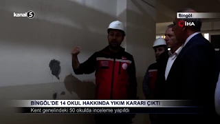 Bingöl’de 14 Okul Hakkında Yıkım Kararı Çıktı