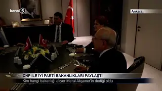 CHP İle İYİ Parti Bakanlıkları Paylaştı