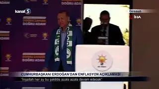 Cumhurbaşkanı Erdoğan’dan Enflasyon Açıklaması