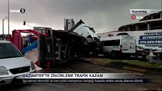 Gaziantep’te Zincirleme Trafik Kazası