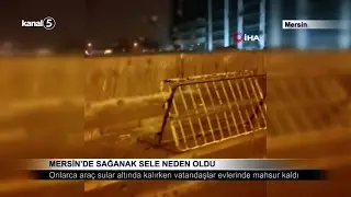 Mersin’de Sağanak Sele Neden Oldu