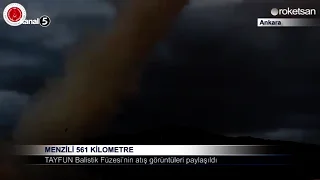 TAYFUN Balistik Füzesi’nin atış görüntüleri paylaşıldı