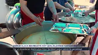 Çorum Alaca Mahmudiye köyü şenliklerinde Kafkas oyunları rüzgarı esti