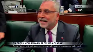 En Düşük Memur Maaşı 22 Bin Lira Olacak