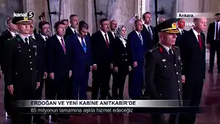 Erdoğan ve Yeni Kabine Anıtkabir’de
