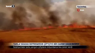 Tarla Yangını Depremzede Çiftçiye Bir Darbe Daha İndirdi
