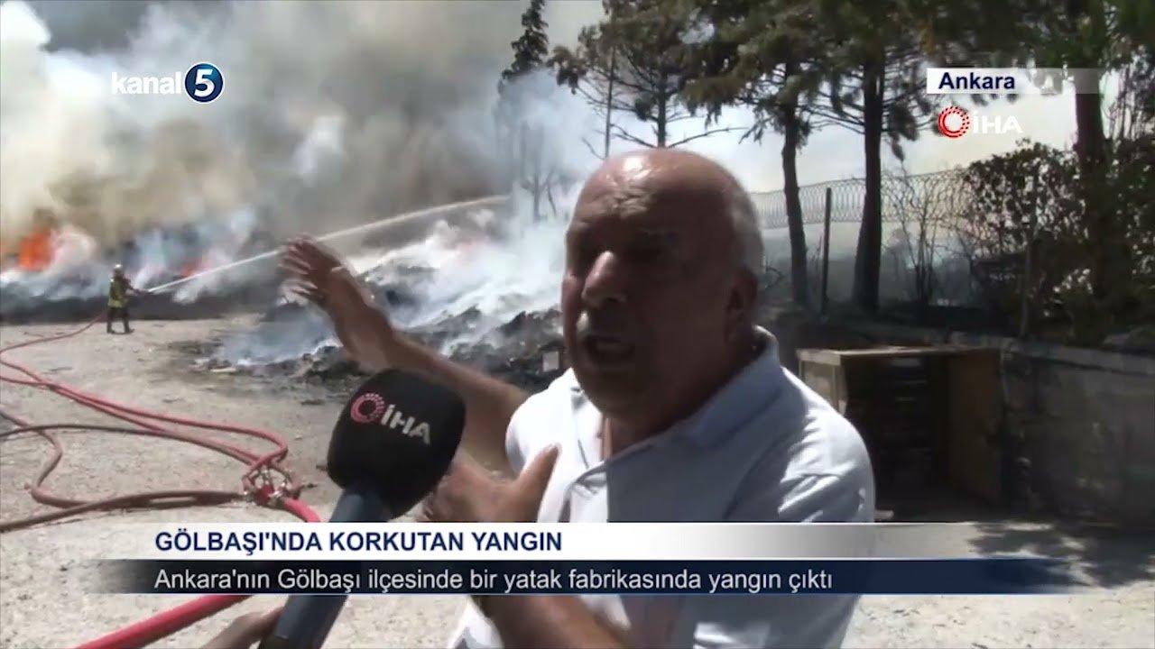 Ankara Gölbaşı’nda korkutan yangın