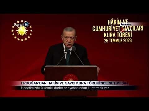 Erdoğan’dan Hakim ve Savcı Kura Töreni’nde Net Mesaj