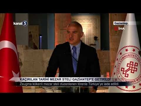 Kaçırılan Tarihi Mezar Steli Gaziantep’e Getirildi