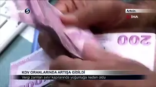 KDV Oranlarında Artışa Gidildi