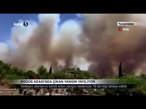 Rodos Adası’nda Çıkan Yangın Yayılıyor