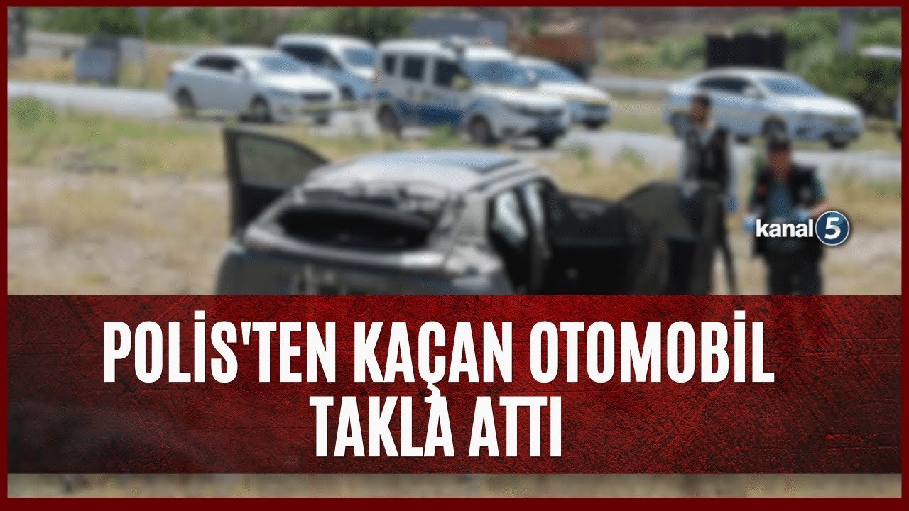 Polisten kaçtı aracı takla attı