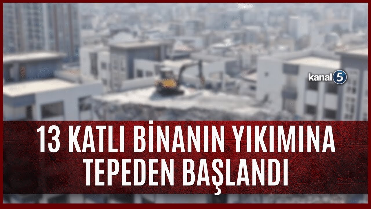 13 Katlı Binanın Yıkımında Çarpıcı Görüntü