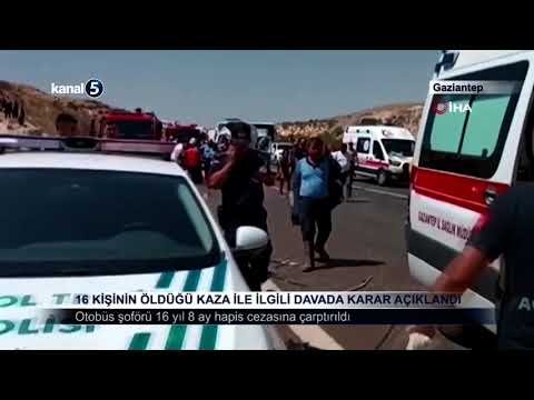 Gaziantep’te 16 Kişinin Öldüğü Kaza İle İlgili Davada Karar Açıklandı