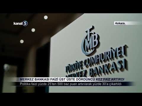 Merkez Bankası Faizi Üst Üste Dördüncü Kez Faiz Artırdı