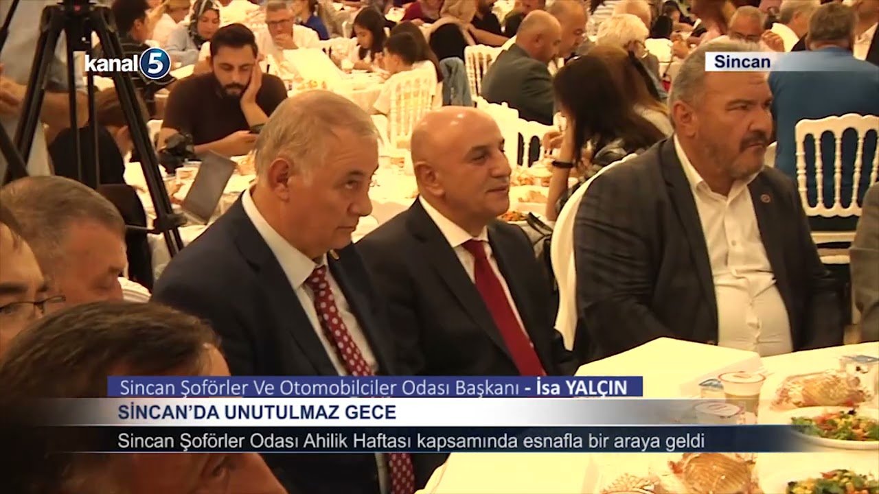 Sincan’da unutulmaz gece; Sincan Şoförler Odası Ahilik Haftası kapsamında esnafla bir araya geldi