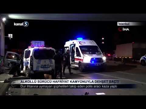 Alkollü Sürücü Hafriyat Kamyonuyla Dehşet Saçtı