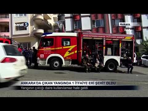 Ankara’da Çıkan Yangında 1 İtfaiye Eri Şehit Oldu