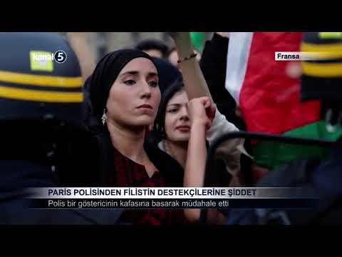 Paris Polisinden Filistin Destekçilerine Şiddet
