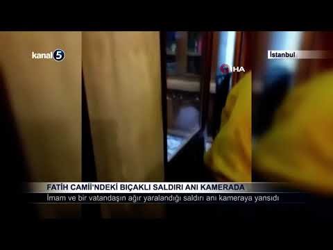Fatih Camii’ndeki Bıçaklı Saldırı Anı Kamerada