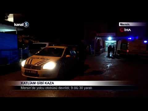 Mersin’de yolcu otobüsü devrildi; 9 ölü 30 yaralı