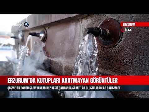 Erzurum’da Kutupları Aratmayan Görüntüler