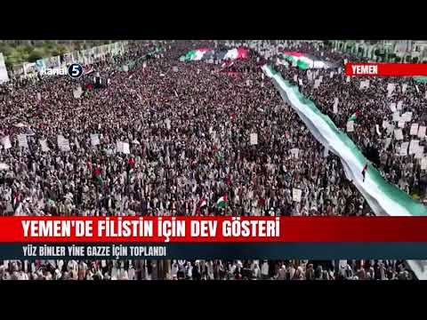 Yemen’de Filistin İçin Dev Gösteri