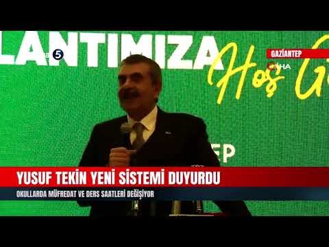 Yusuf Tekin Yeni Sistemi Duyurdu