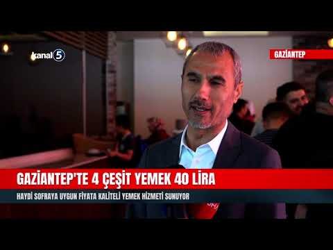 Gaziantep’te 4 Çeşit Yemek 40 Lira