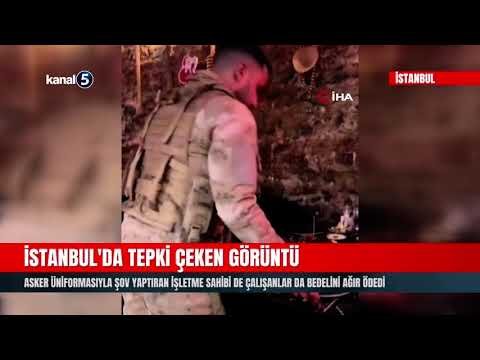 İstanbul’da Tepki Çeken Görüntü | Asker Üniformalı Garson