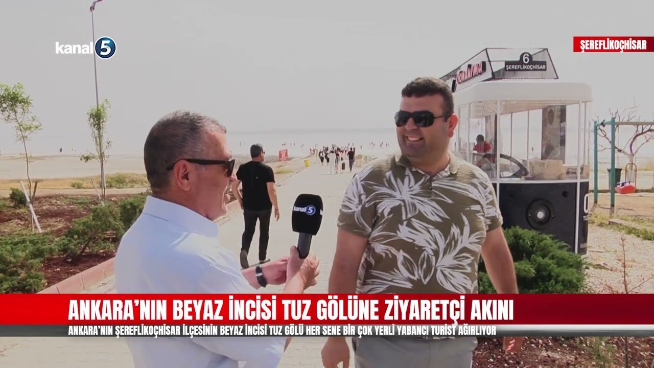 Ankara’nın Beyaz İncisi Tuz Gölüne Ziyaretçi Akını