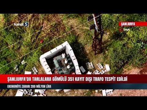 Şanlıurfa’da tarlalara gömülü 351 kayıt dışı trafo tespit edildi