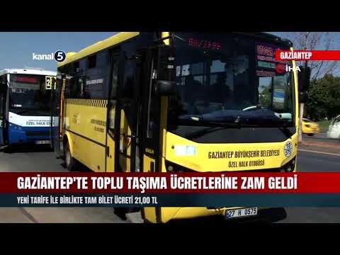 Gaziantep’te Toplu Taşıma Ücretlerine Zam Geldi