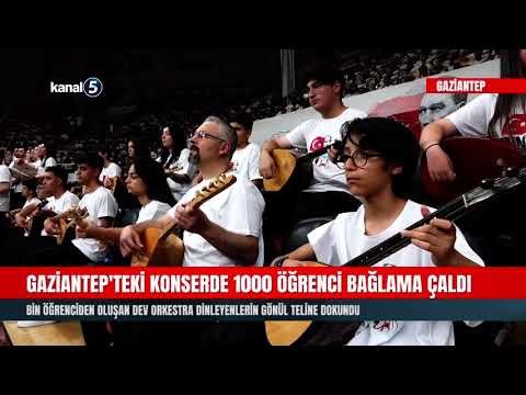 Gaziantep’teki Konserde 1000 Öğrenci Bağlama Çaldı