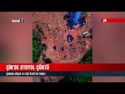 Çin’de Otoyol Çöktü | Çukura Düşen 24 Kişi Öldü 30 Yaralı