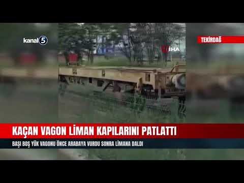 Kaçan Vagon Liman Kapılarını Patlattı