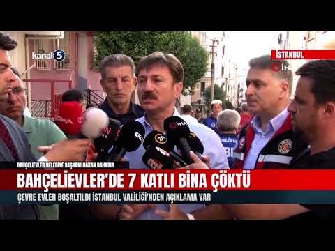 Bahçelievler’de 7 Katlı Bina Çöktü | Çevre Evler Boşaltıldı İstanbul Valiliği’nden Açıklama Var